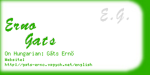erno gats business card